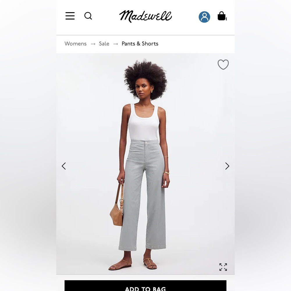 Madewell emmet wide leg pants. 25